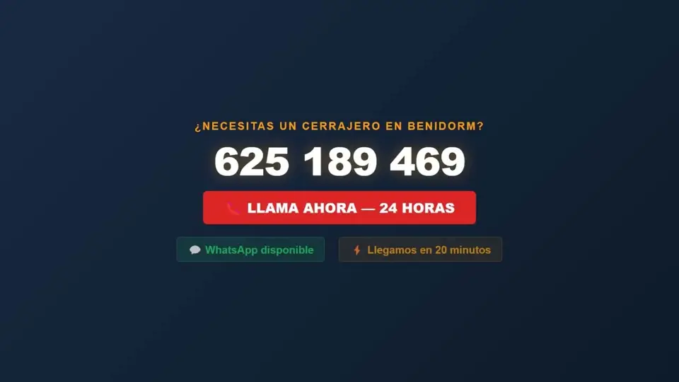 Cerrajero en Benidorm 24 Horas — Cerrajeros Benidorm AC