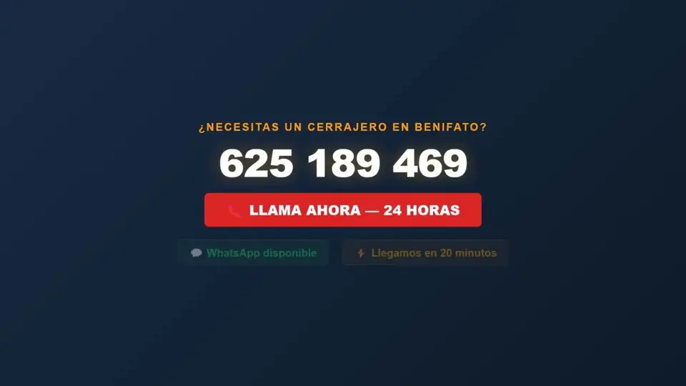 Cerrajero en Benifato 24 Horas — Cerrajeros Benidorm AC